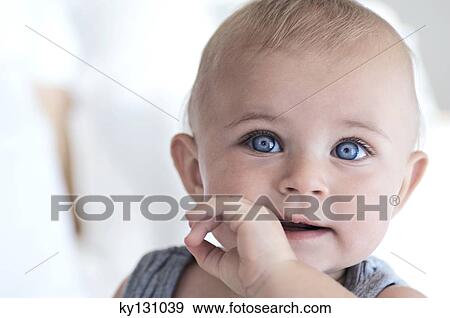 Portrait of baby, indoors View Large Photo Image Stock Photo - Portrait of baby, indoors. Fotosearch