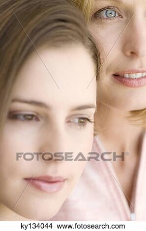 Portrait of two thinking women, indoors View Large Photo Image Picture - Portrait of two thinking women, indoors. Fotosearch