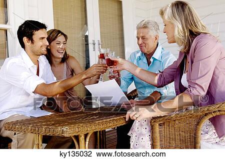 Stock Image - Family at home. Fotosearch