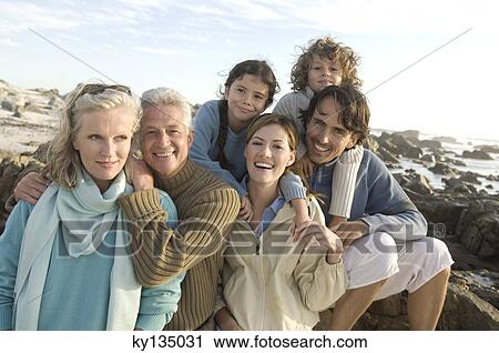 Family on the beach View Large Photo Image Stock Image - Family on the beach. Fotosearch