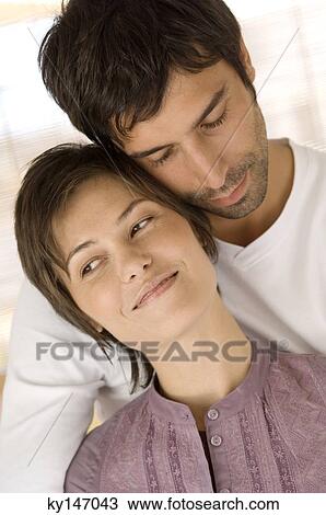Portrait of embracing couple View Large Photo Image Stock Image - Portrait of embracing couple. Fotosearch