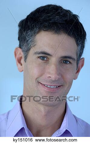 Mid adult man smiling, portrait View Large Photo Image Stock Photograph - Mid adult man smiling, portrait. Fotosearch