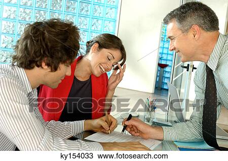 Business people having meeting in office View Large Photo Image Stock Image - Business people having meeting in office. Fotosearch