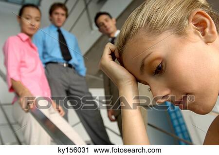 Businesswoman with head on hands, close-up View Large Photo Image Stock Image - Businesswoman with head on hands, close-up. Fotosearch