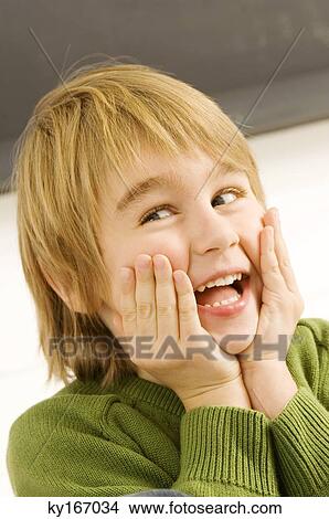 Close-up of a boy laughing View Large Photo Image Picture - Close-up of a boy laughing. Fotosearch