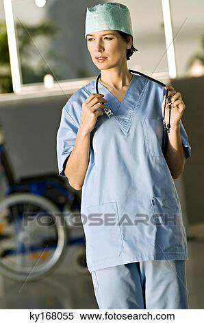 Female doctor thinking View Large Photo Image Stock Photography - Female doctor thinking. Fotosearch