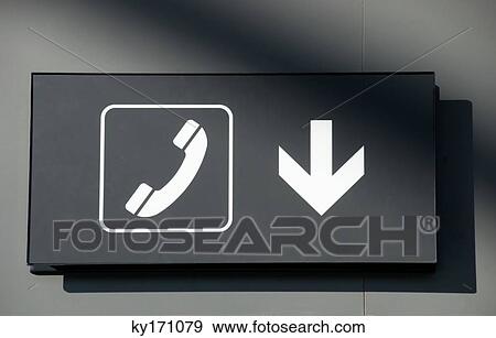 Telephone sign View Large Photo Image Stock Photo - Telephone sign. Fotosearch