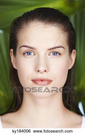 Portrait of young woman View Large Photo Image Stock Photograph - Portrait of young woman. Fotosearch