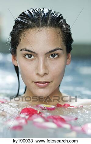 Woman taking a spa treatment View Large Photo Image Stock Image - Woman taking a spa treatment. Fotosearch