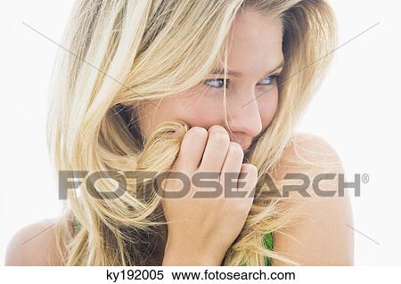 Close-up of a woman smiling View Large Photo Image Stock Photography - Close-up of a woman smiling. Fotosearch