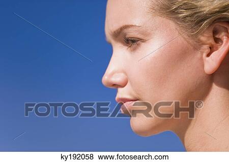 Close-up of a woman View Large Photo Image Stock Photo - Close-up of a woman. Fotosearch