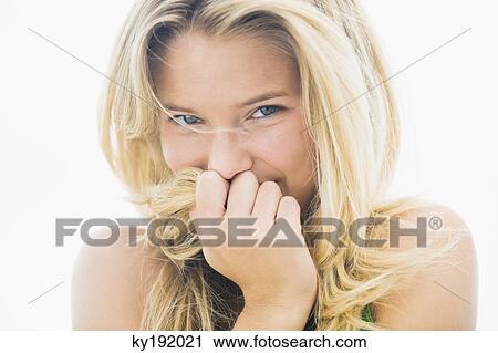 Portrait of a woman smiling View Large Photo Image Stock Image - Portrait of a woman smiling. Fotosearch