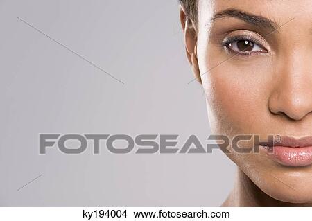 Picture - Close-up of a woman's face. Fotosearch