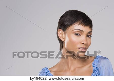 Stock Image - Portrait of a woman. Fotosearch