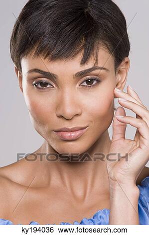 Stock Photograph - Portrait of a woman. Fotosearch