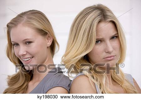 Stock Image - Portrait of two women. Fotosearch