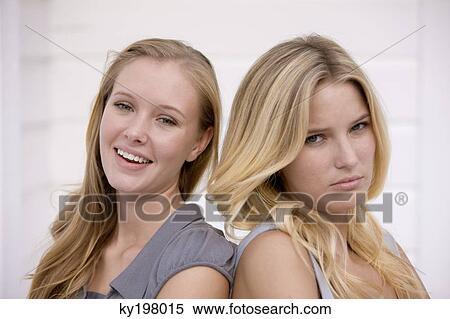Stock Photography - Portrait of two women. Fotosearch