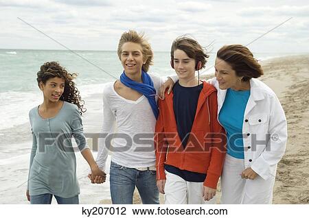 Family on the beach View Large Photo Image Stock Image - Family on the beach. Fotosearch