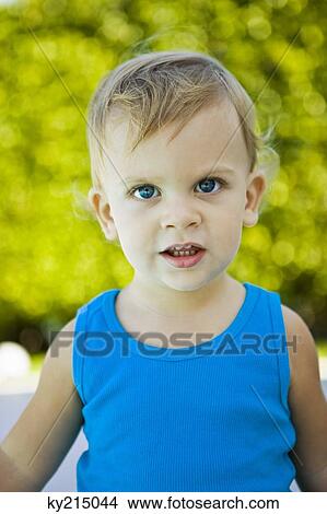 Picture - Portrait of a baby boy. Fotosearch