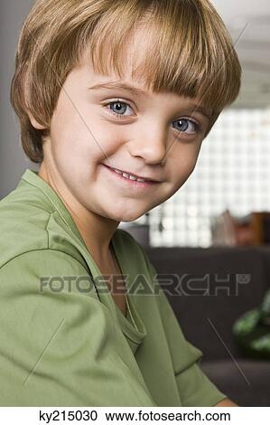 Portrait of a boy smiling View Large Photo Image Stock Image - Portrait of a boy smiling. Fotosearch