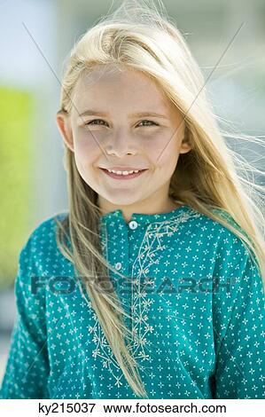 Portrait of a girl smiling View Large Photo Image Stock Photo - Portrait of a girl smiling. Fotosearch