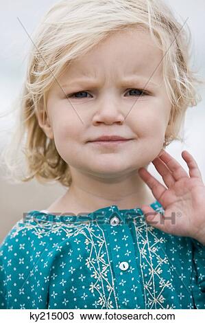 Stock Image - Portrait of a girl. Fotosearch