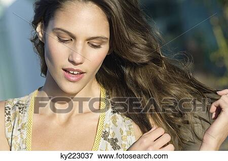 Stock Photo - Close-up of a woman. Fotosearch