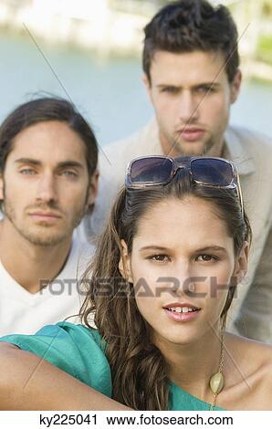 Portrait of three friends View Large Photo Image Stock Image - Portrait of three friends. Fotosearch