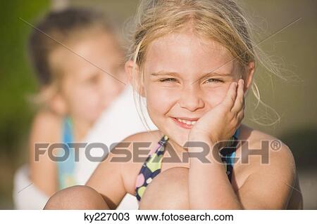 Portrait of a girl smiling View Large Photo Image Stock Image - Portrait of a girl smiling. Fotosearch