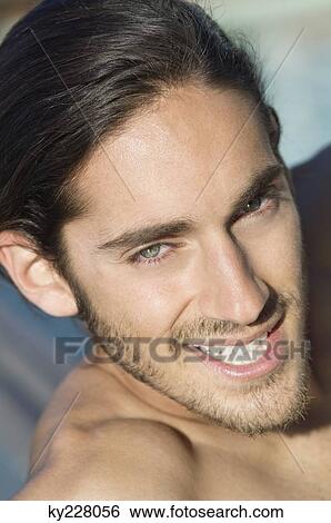 Portrait of a man smiling View Large Photo Image Stock Photograph - Portrait of a man smiling. Fotosearch