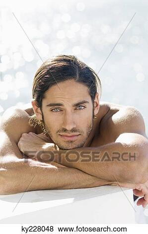 Portrait of a man thinking View Large Photo Image Stock Photo - Portrait of a man thinking. Fotosearch