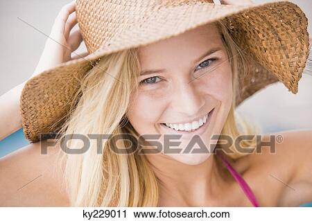 Portrait of a woman smiling View Large Photo Image Stock Image - Portrait of a woman smiling. Fotosearch