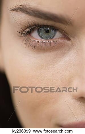 Close-up of a woman's eye View Large Photo Image Stock Photo - Close-up of a woman's eye. Fotosearch