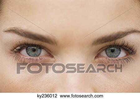Stock Image - Close-up of a woman's eyes. Fotosearch