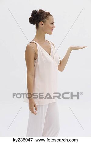 Stock Photo - Fashion model posing and smiling. Fotosearch