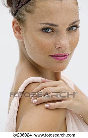Portrait of a fashion model posing View Large Photo Image Picture - Portrait of a fashion model posing. Fotosearch