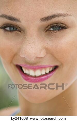 Portrait of a fashion model smiling View Large Photo Image Stock Photo - Portrait of a fashion model smiling. Fotosearch