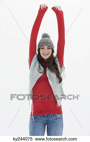 Stock Photography - Portrait of a woman smiling. Fotosearch