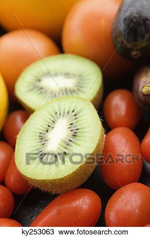 Stock Image - Close-up of fruits and vegetables. Fotosearch