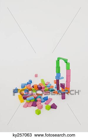 Stock Image - High angle view of blocks. Fotosearch