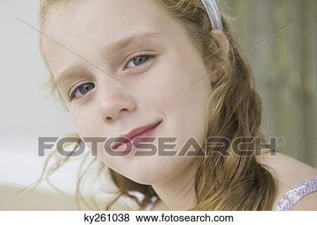 Portrait of a girl View Large Photo Image Stock Photo - Portrait of a girl. Fotosearch