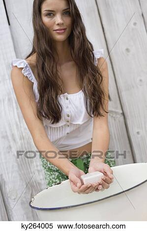 Woman washing hands with a soap View Large Photo Image Stock Photography - Woman washing hands with a soap. Fotosearch