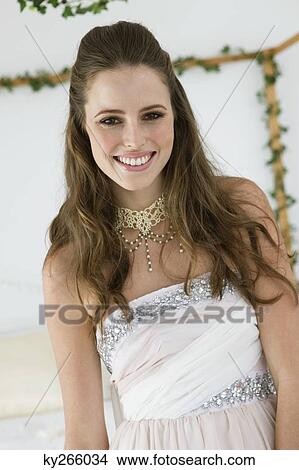 Portrait of a bride smiling View Large Photo Image Picture - Portrait of a bride smiling. Fotosearch