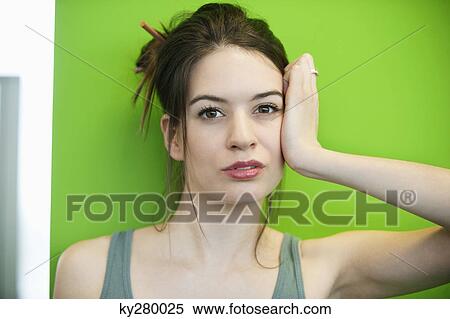 Portrait of a woman looking sad View Large Photo Image Stock Photography - Portrait of a woman looking sad. Fotosearch