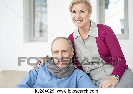 Stock Photo - Portrait of a couple smiling. Fotosearch