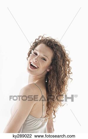 Portrait of a woman laughing View Large Photo Image Stock Image - Portrait of a woman laughing. Fotosearch
