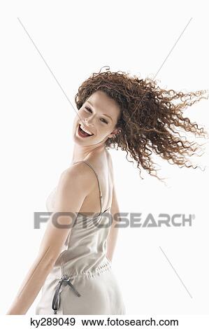 Portrait of a woman laughing View Large Photo Image Stock Photo - Portrait of a woman laughing. Fotosearch