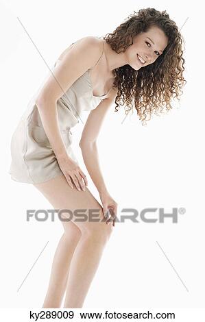 Portrait of a woman smiling View Large Photo Image Stock Photo - Portrait of a woman smiling. Fotosearch