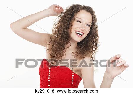 Close-up of a woman dancing View Large Photo Image Stock Photo - Close-up of a woman dancing. Fotosearch