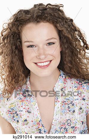 Portrait of a woman smiling View Large Photo Image Picture - Portrait of a woman smiling. Fotosearch